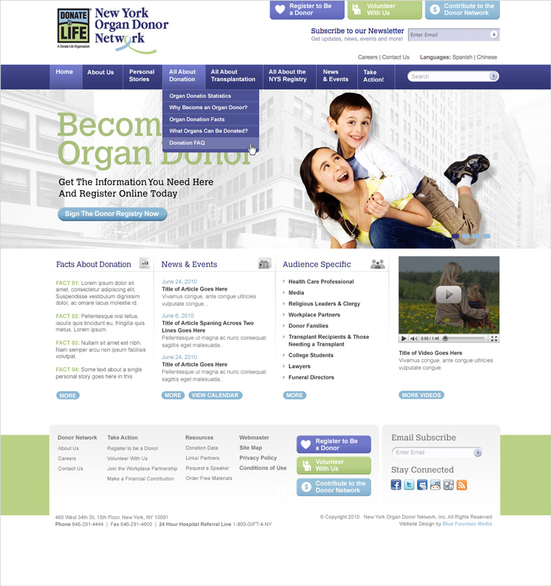 New York Organ Donor Website